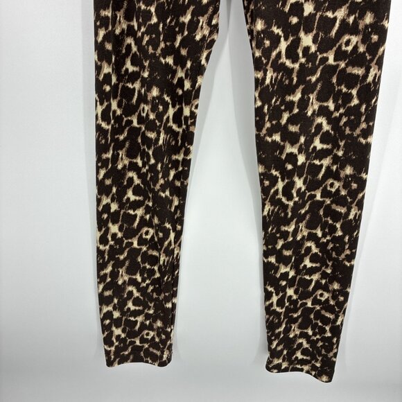 Miley Cyrus MaxAzria Y2K Womens Leggings Leopard Print Stretch Pull On Size L - Picture 3 of 7